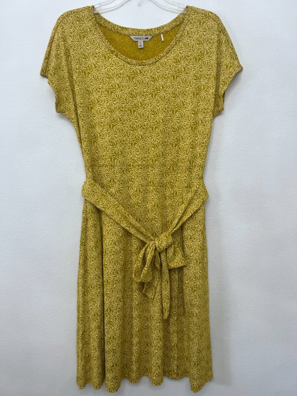 Toad&Co Daisy Floral Cue Road Tripper Wrap Organic Cotton Blend Dress Medium